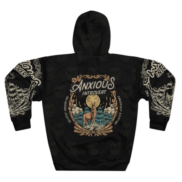 Anxious Introvert Hoodie - Quietly Observing, Gracefully Existing - All-Over Print Pullover