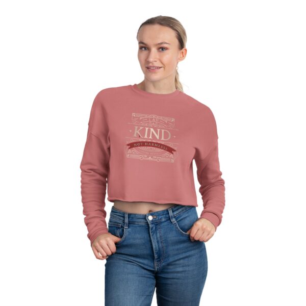 I Am Kind, Not Harmless - Women's Cropped Sweatshirt - Image 8