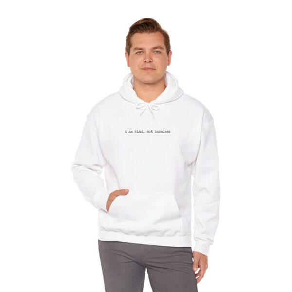 i am kind, not harmless - Unisex Heavy Blend™ Hooded Sweatshirt - Light Colors - Image 3