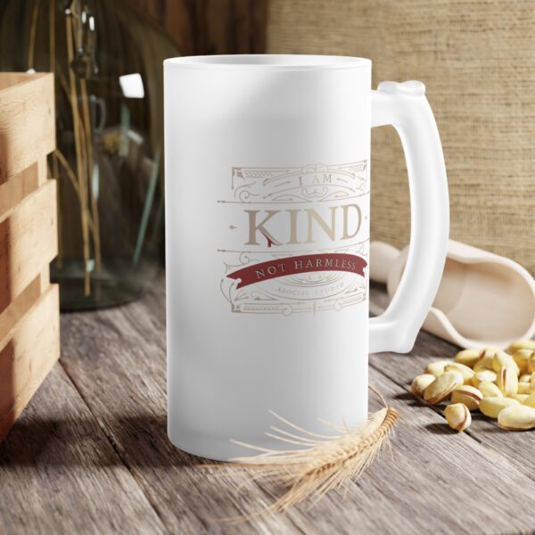 I Am Kind, Not Harmless - Classic Luxe Frosted Beer Mug - Image 4