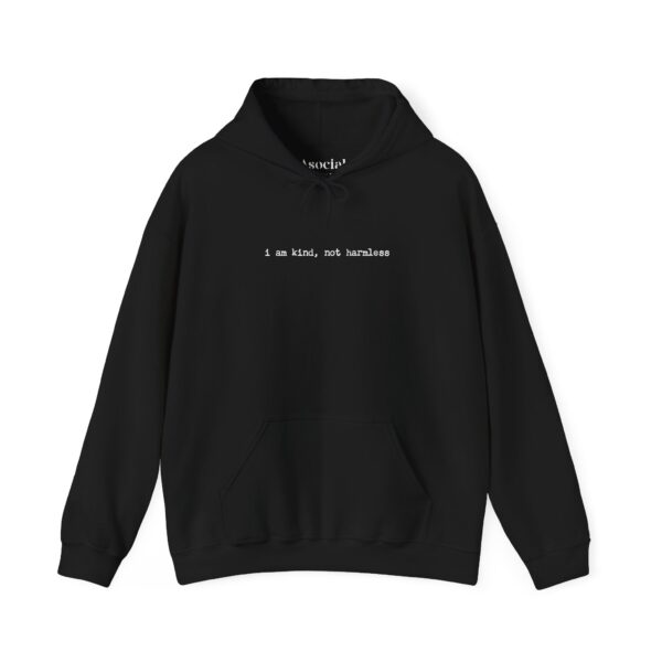 i am kind, not harmless - Unisex Heavy Blend™ Hooded Sweatshirt - Dark Colors - Image 2