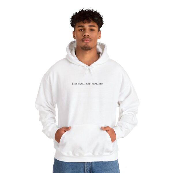 i am kind, not harmless - Unisex Heavy Blend™ Hooded Sweatshirt - Light Colors - Image 5