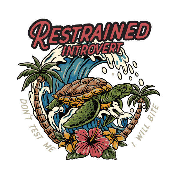 Restrained Introvert_full color-TAN TEXT_Tortoise Badge A